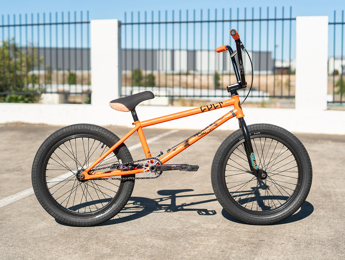 cult custom bmx bike orange