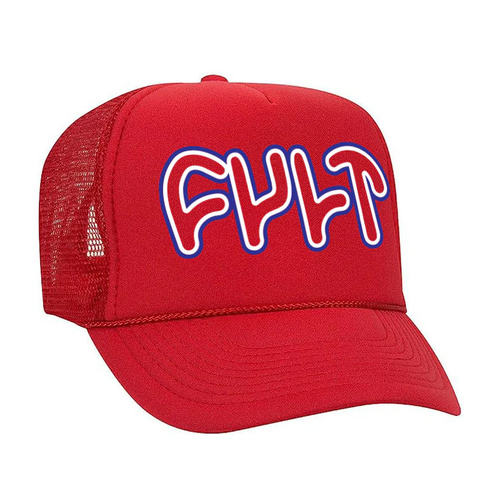 Cult BMX Patriot Trucker Hat Red