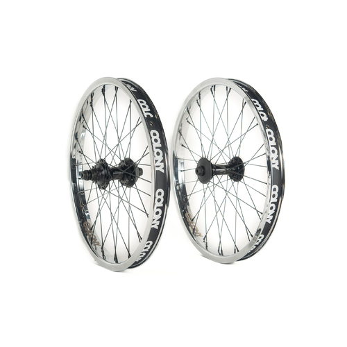 Colony BMX Contour Wasp Custom Wheel Set Black / Chrome