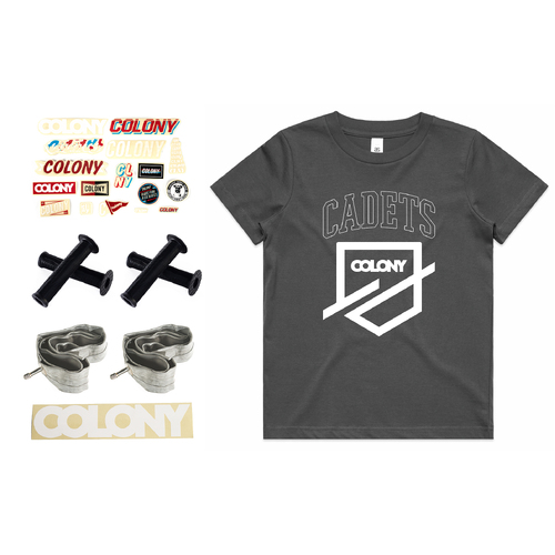 Colony BMX Cadets - Welcome Pack (Battleship Grey Shirt)