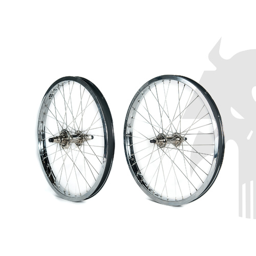 Hutch BMX Wheel Set / 9T 20" Chrome