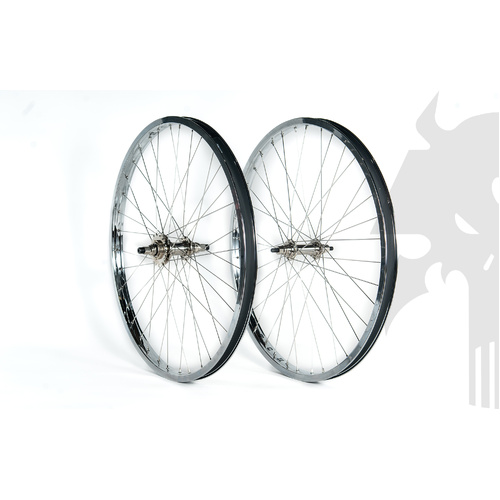 Hutch BMX Wheel Set / 17T 26" Chrome