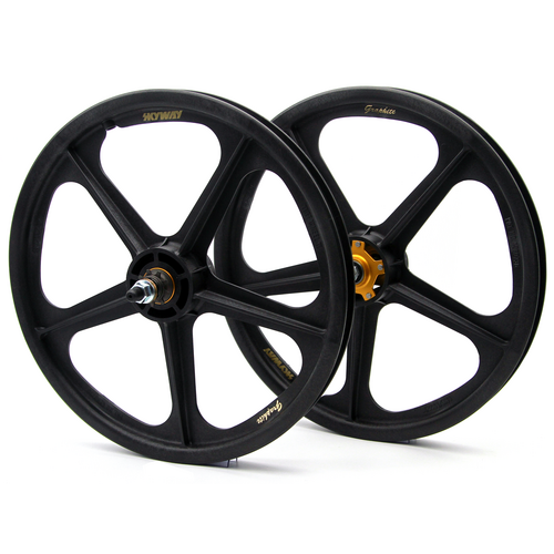 Skyway Tuff Graphite Gold 9T 20 inch Wheel Set